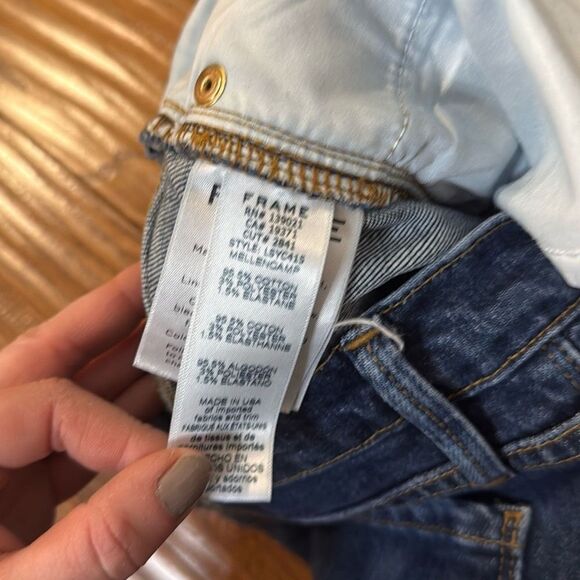 Frame le sylvie crop raw hem high rise jeans size 29 - Picture 9 of 13